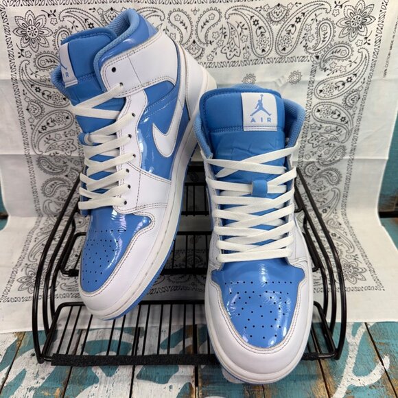 Nike Air Jordan 1 Mid 'Legend Blue' UNC Men's 10 Basketball Sneakers FZ2142-114 - Picture 2 of 9
